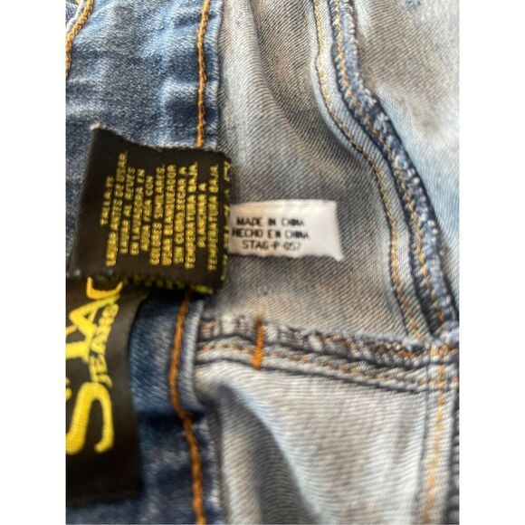 Stag Womens Blue Authentic Quality Mid-Rise Bootcut Jeans Size 15 - Picture 4 of 11